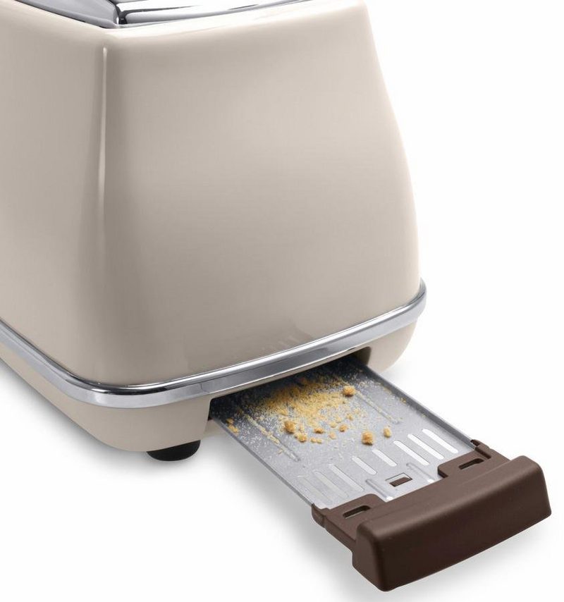 DeLonghi Toaster Incona Vintage »CTOV 2103.BG« 2 kurze Schlitze 900 W im Retro Look cremefarben