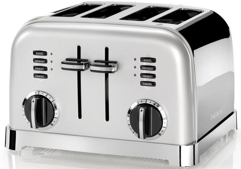 Cuisinart Toaster CPT180SE 4 lange Schlitze 1800 W extra breite Toastschlitze Retro Design